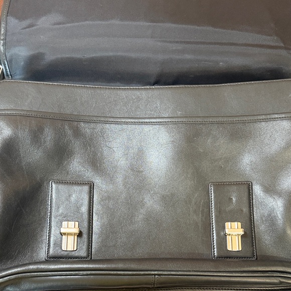 Leather Messenger Bag - Black - Picture 5 of 12